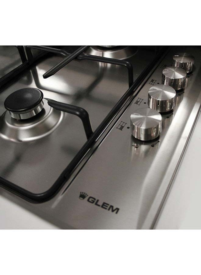 GLEMGAS Built In Hob 58.5CM Gas  Electric 3GB-1Hot Plate Side Control Steel  - Image 2