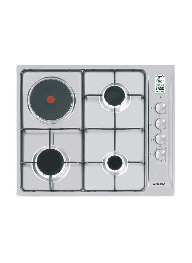 GLEMGAS Built In Hob 58.5CM Gas  Electric 3GB-1Hot Plate Side Control Steel  - Image 1