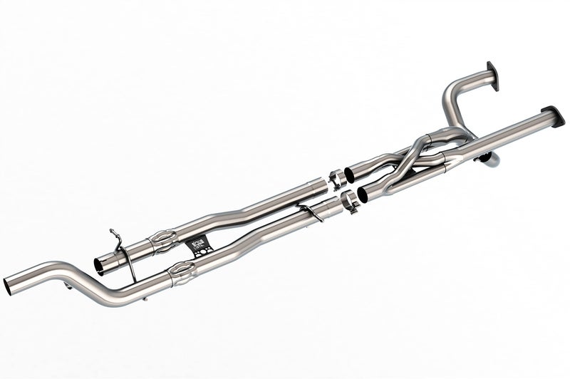 Borla نظام عادم الأداء BORLA 60717 للجزء الأوسط لسيارة رام 1500 TRX 6.2L V8 من 2021-2023 بمداخل مزدوجة 3" ومخارج مزدوجة 3" بصوت ATAK من الفولاذ المقاوم للصدأ T-304 مع تقنية الهارمونيزر متعدد الأصوات - Image 1