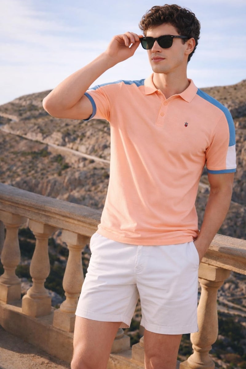 Louis Philippe Men's Cotton Solid Slim Fit T Shirt (Lrkpnslf240115_Pink) - Image 2