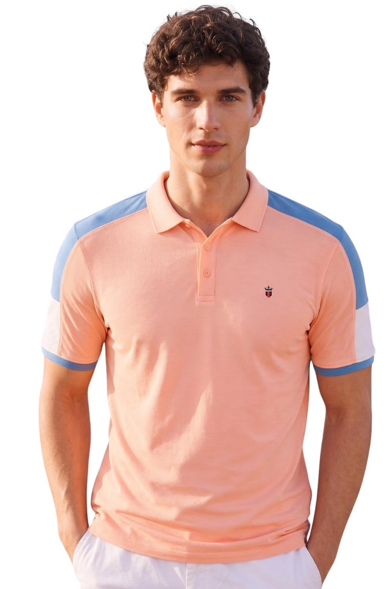 Louis Philippe Men's Cotton Solid Slim Fit T Shirt (Lrkpnslf240115_Pink) - Image 1