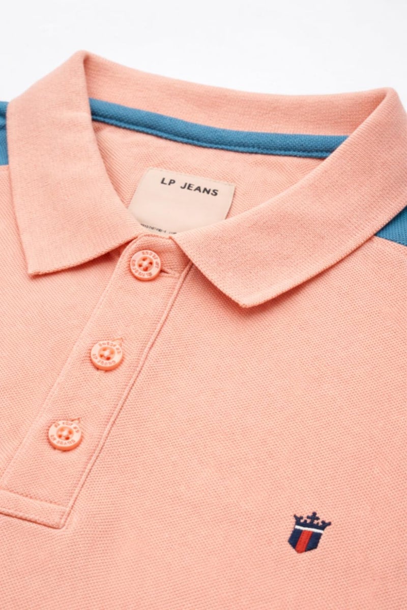 Louis Philippe Men's Cotton Solid Slim Fit T Shirt (Lrkpnslf240115_Pink) - Image 5