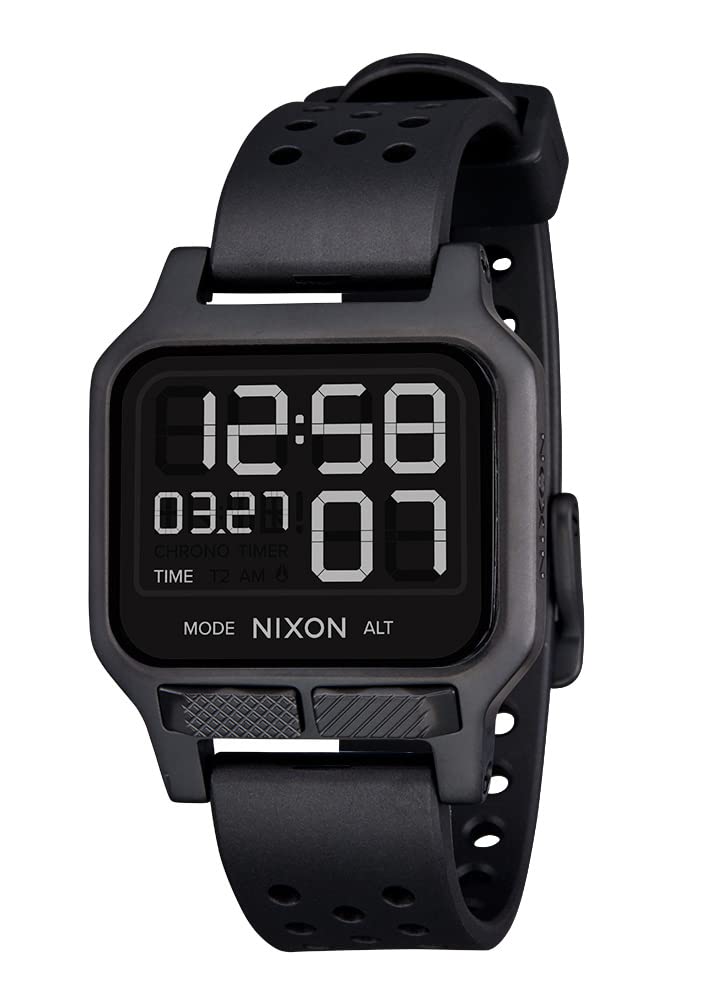 NIXON Heat A1320 - Digital Watch for Men and Women - 100M Water Resistant Exercise Workout - Custom 38 mm LCD Display, 20mm PU Band - Image 1