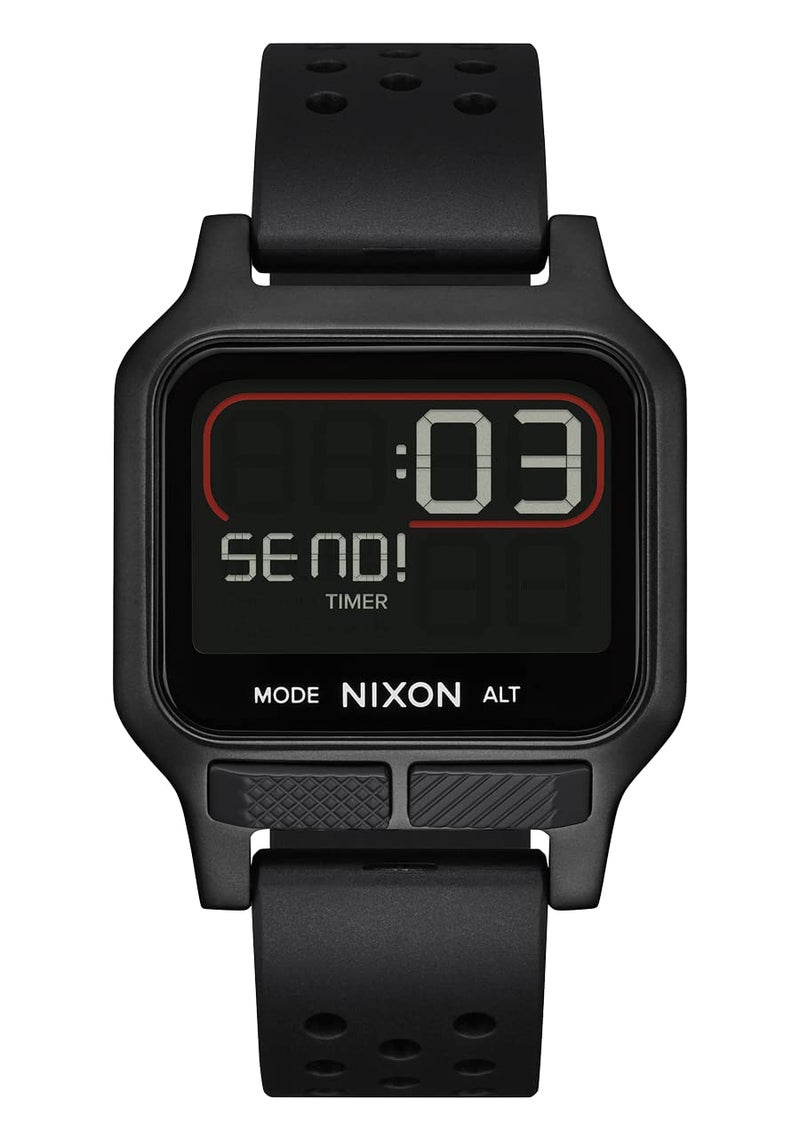 NIXON Heat A1320 - Digital Watch for Men and Women - 100M Water Resistant Exercise Workout - Custom 38 mm LCD Display, 20mm PU Band - Image 5