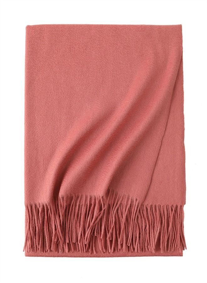 Loquat Solid Warm Thickened Lambswool Scarf  - Image 2