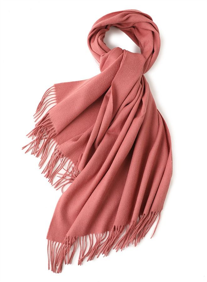 Loquat Solid Warm Thickened Lambswool Scarf  - Image 1