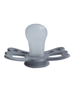 FRIGG Butterfly Anatomical Silicone Baby Pacifier 6-18M 1-Pack Great Gray - Size 2  - Image 1