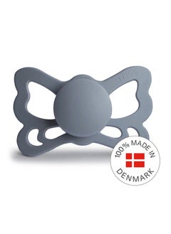 FRIGG Butterfly Anatomical Silicone Baby Pacifier 6-18M 1-Pack Great Gray - Size 2  - Image 2