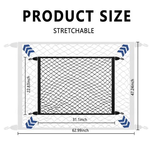 Figpade Cargo Net for SUVUpgraded Highly Elastic Truck Cargo Net with Trunk Net Hooks Stretch to 6299X4724Premium Truck Bed Netting for Cargo for Car Organizer and Storage 311x228 - Image 3