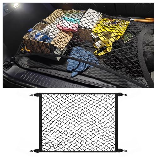 Figpade Cargo Net for SUVUpgraded Highly Elastic Truck Cargo Net with Trunk Net Hooks Stretch to 6299X4724Premium Truck Bed Netting for Cargo for Car Organizer and Storage 311x228 - Image 1