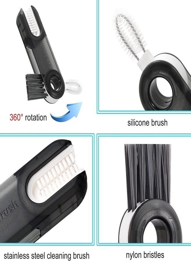 Orrda Cleaning Brush | Plastic 3 in 1 Cup Lid Gap Cleaning Brush Set | 3 in 1 Multifunctional Cup Bottle Lid Gap Cleaning Brush Set | Bottle Gap Cleaner Tiny Brush (Multicolor) - Image 5