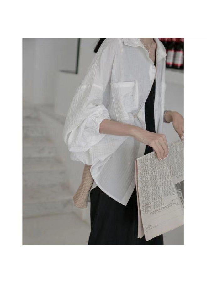 Song Feng Ya Summer New Korean Style Loose Outdoor Sun Protection Clothing W En's Cardigan All-match Shirt Jacket - Image 1