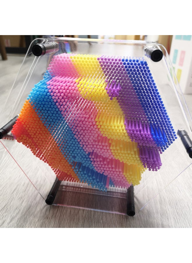 Loquat Creative 3D Hand Mold Rhombus Needle Frame Novel Decompression Toy Colorful Press Handprint Needle Frame Toy Variety Of Needle Frame-Color:Medium - Image 5