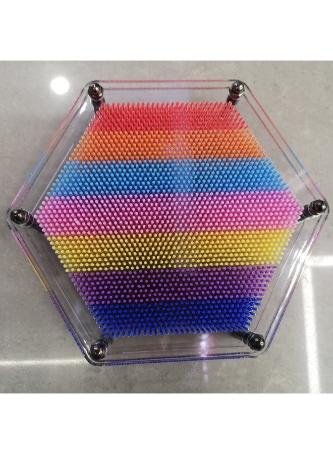 Loquat Creative 3D Hand Mold Rhombus Needle Frame Novel Decompression Toy Colorful Press Handprint Needle Frame Toy Variety Of Needle Frame-Color:Medium - Image 2