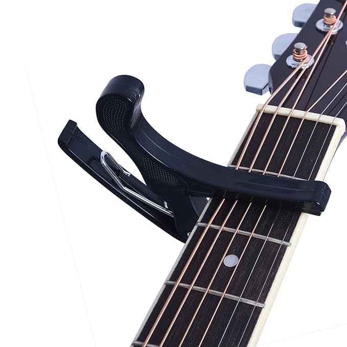 Dolphin B-4 One Handed Trigger Alloy Guitar Capo Quick Change For Ukulele, Electric And Acoustic Guitars (Multicolor) - Image 3