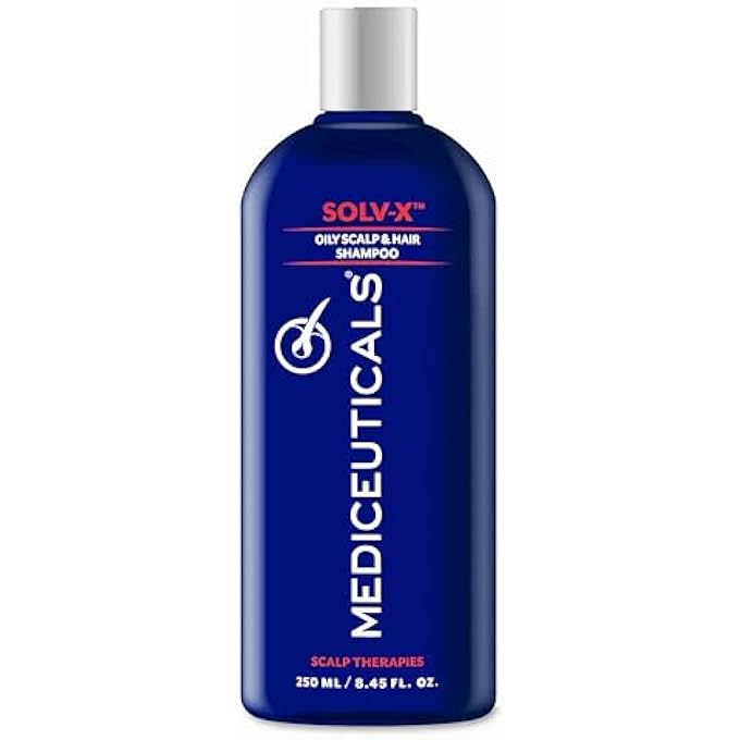 Mediceuticals Solv-X Shampoo - For Oily Hair and Scalp - Scalp Acne Shampoo for Men, Women and Teens 8.45 oz (250 ml)