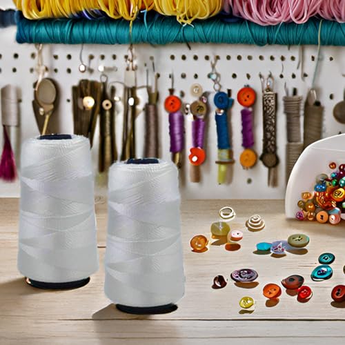 Aakriti Nylon Thread for Beads & Jewelry Making (White) | Beading Cord String for Seed Beads, Bracelets, & Jewelry Design | Pack of 2 Nylon Threads - Image 4