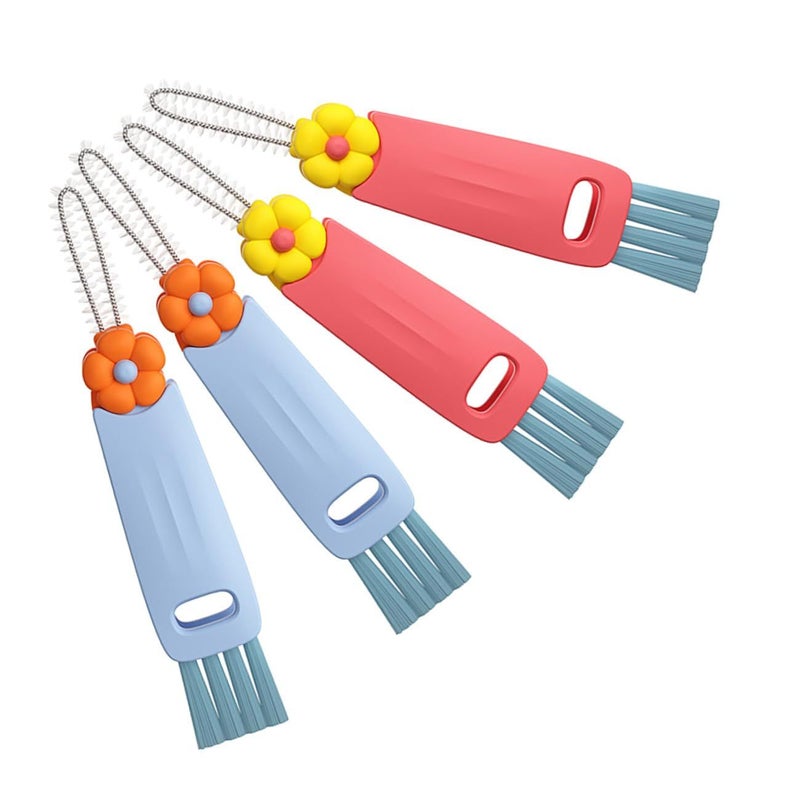 4pcs Multifunctional Brush Set for Bottle Lid Corner Crevice Cleaning Travel Home - Image 2