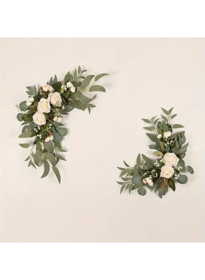 Artificial Roses Red And White Rose Water Flower Package Wedding Arch Decoration Set With Welcome Card For Proposal Engagement Party Ceremony Reception Background - Image 4