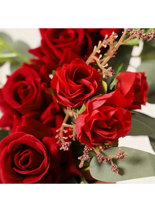Artificial Roses Red And White Rose Water Flower Package Wedding Arch Decoration Set With Welcome Card For Proposal Engagement Party Ceremony Reception Background - Image 5
