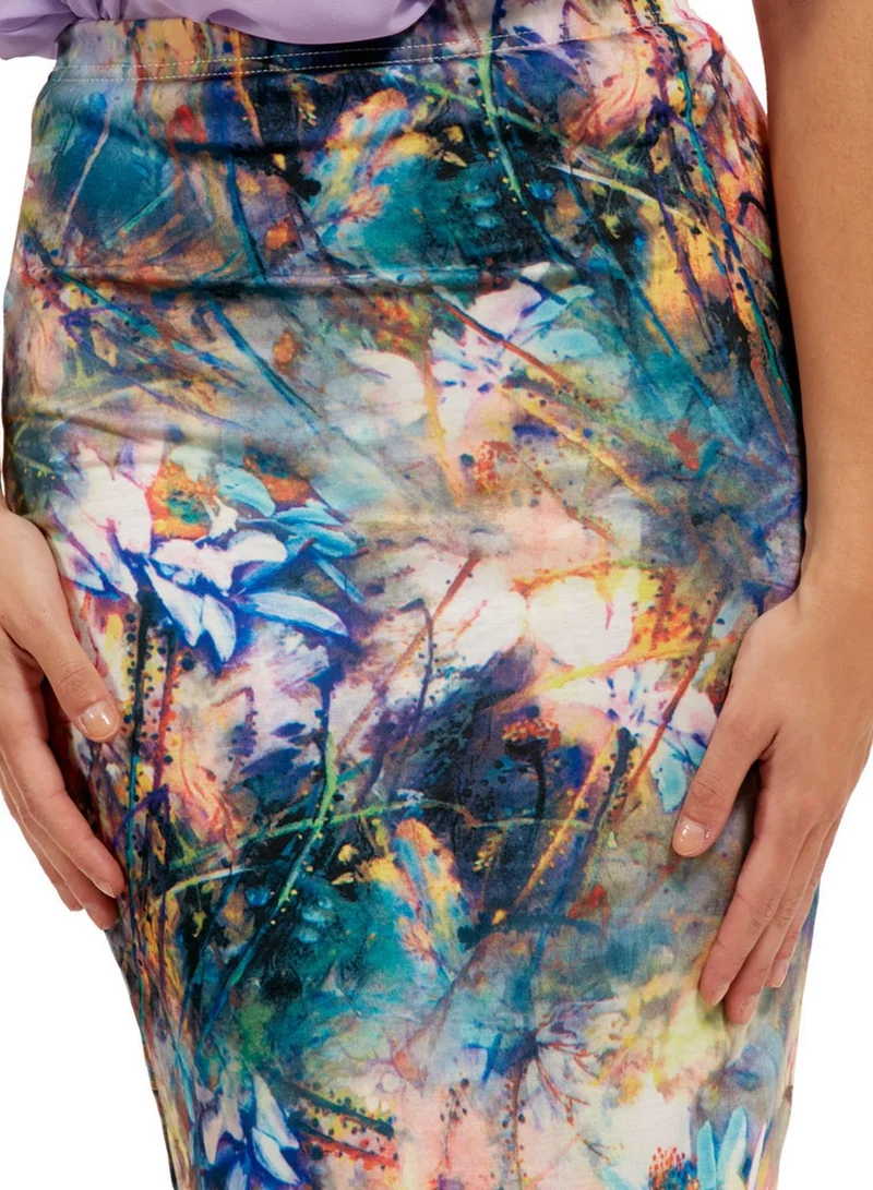 Ginger Printed Midi Skirt