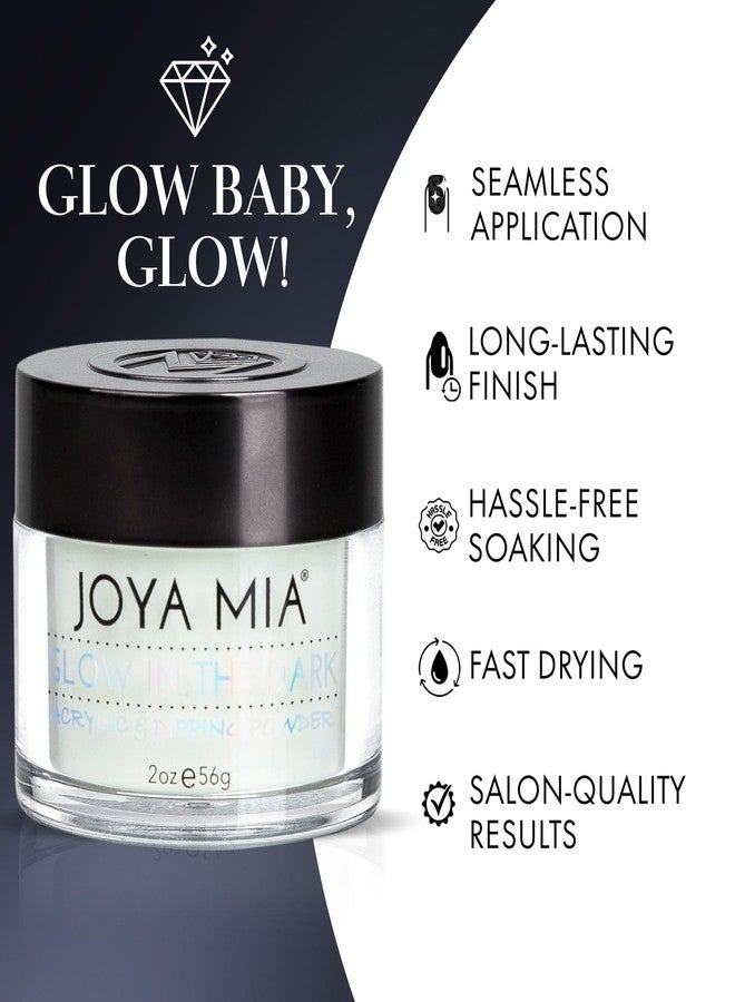 JOYA MIA Glow-in-the-Dark Acrylic & Dipping Powder - Premium Nail Powder for Flawless Enhancements, Available in 12 Colors, 2 oz (DPGW-1) - Joya Mia - Image 4