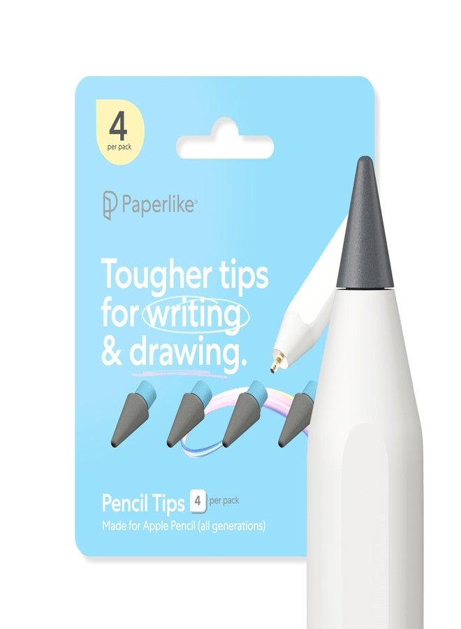 Paperlike Pencil Tips (4X) for Apple Pencil 1st & 2nd Gen, USB-C & Pro – 10x More Durable, Subtle Boost in Control on Paper-Feel Screen Protectors - Image 1