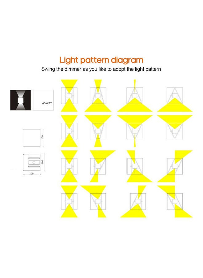 Waterproof dimmable square background whole lamp 12W Black, warm white light Black 11*11*11cm - pzsku/Z58D8F6E04EECFBF73E60Z/45/_/1682433831/163b5b16-443a-4bae-bd7a-d1731d39d039