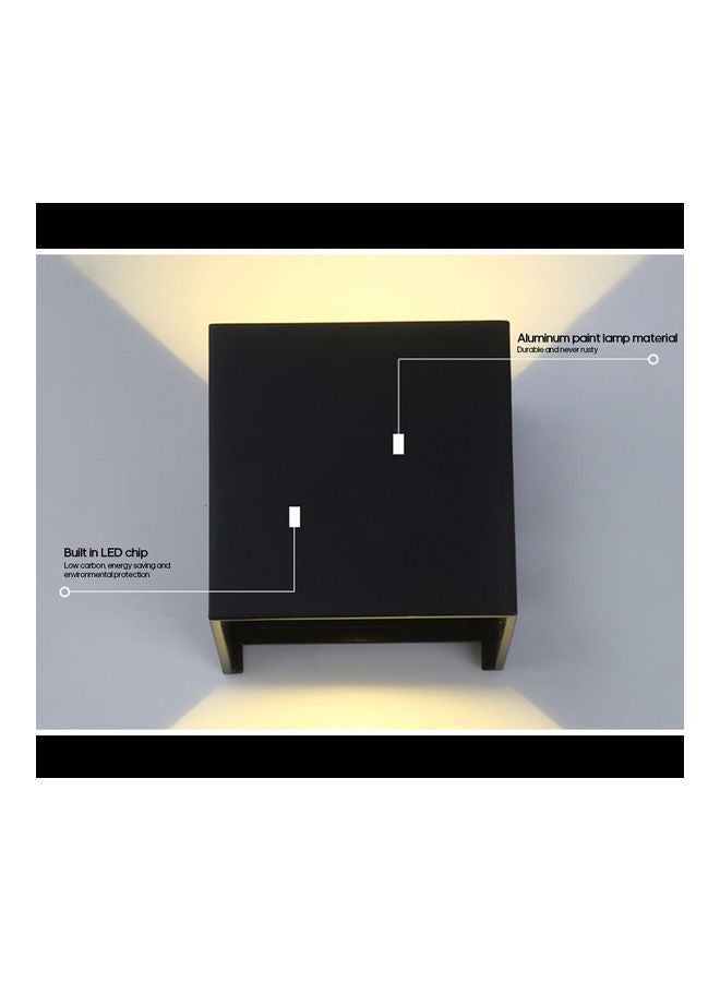 NIBEMINENT Waterproof dimmable square background whole lamp 12W Black, warm white light Black 11*11*11cm - Image 3