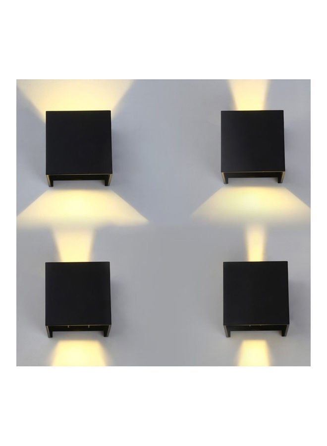 NIBEMINENT Waterproof dimmable square background whole lamp 12W Black, warm white light Black 11*11*11cm - Image 2