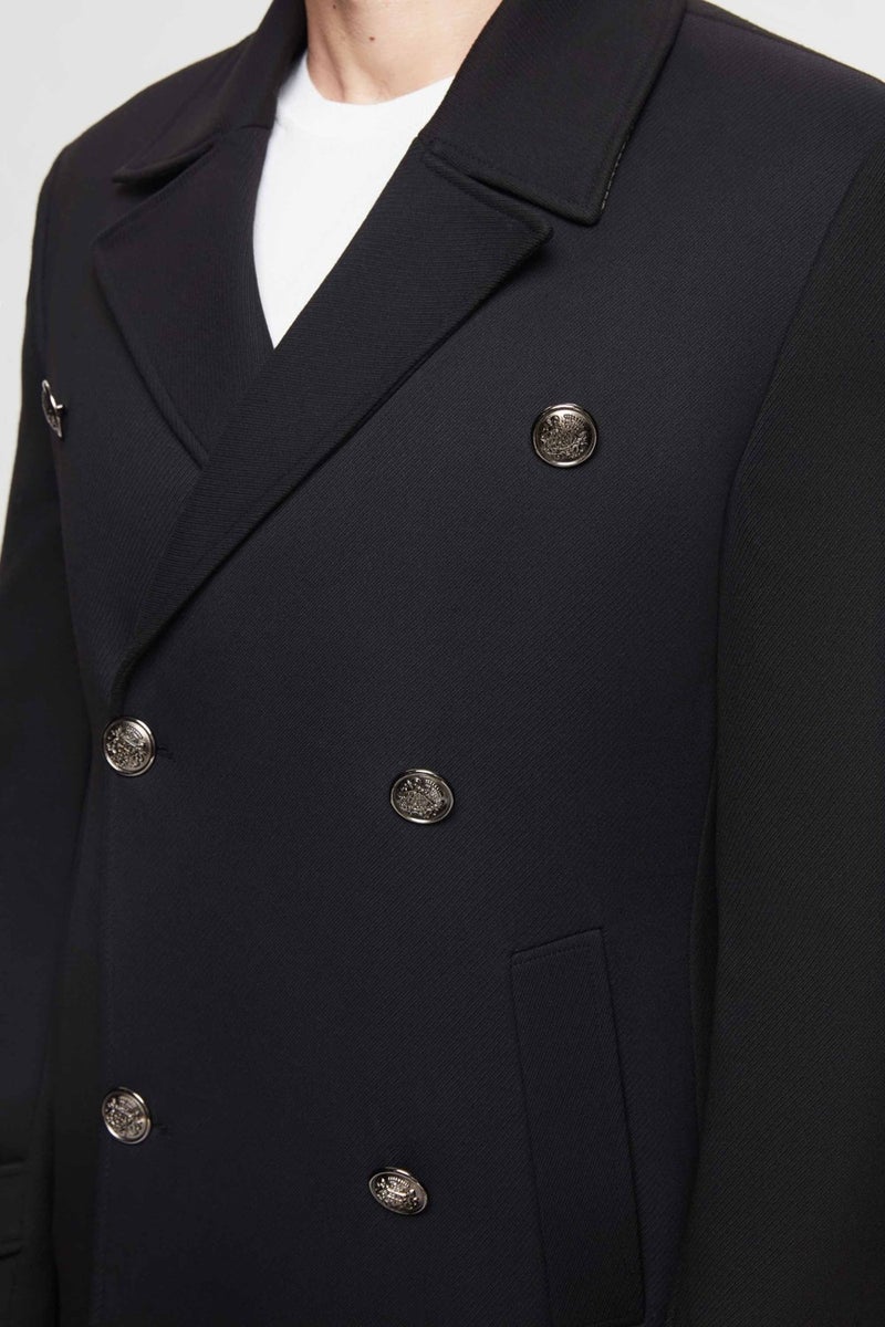 twn Slim Fit Black Coat  - Image 3