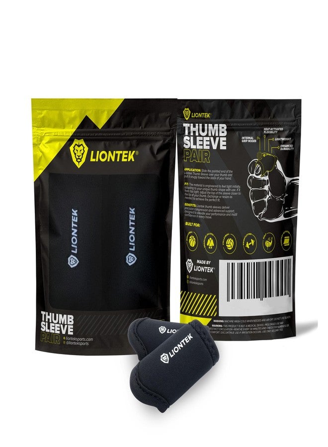 LIONTEK Thumb Sleeves Pair for Training, Weightlifting, BJJ, Golf, Basketball, & Everyday Activities | Compression Thumb Sleeve with Anti-Slip Grips for Protection, Blister Prevention, & Relief - Image 5