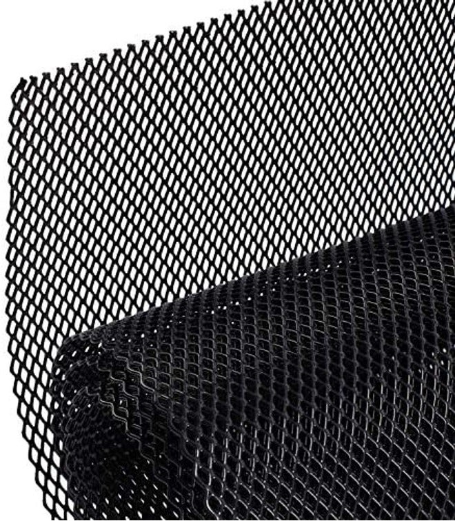 AggAuto 40"x13" Car Grill Mesh - Black Aluminum Alloy Rhombic Hole Bumper Grille Insert, Universal Fit - Image 3