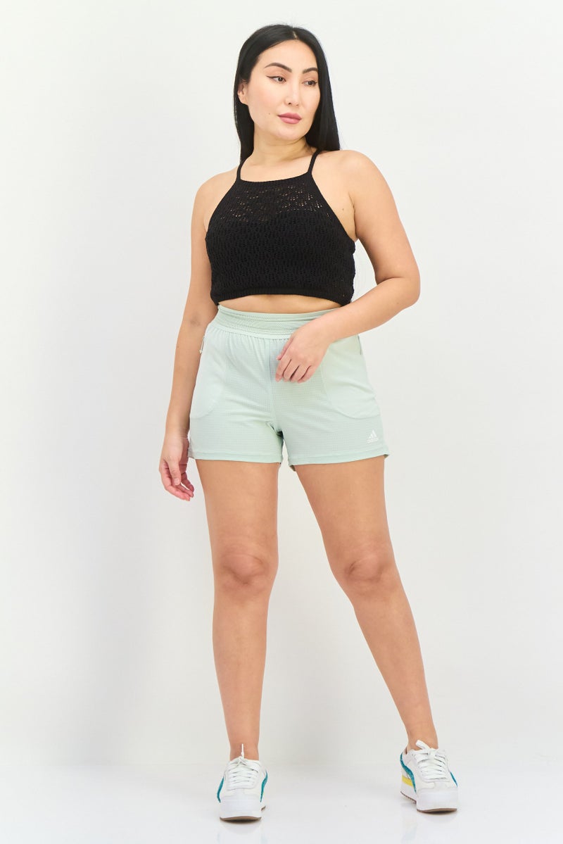 Adidas Women Sportswear Fit Training Shorts,  Light Sage Green - Image 4