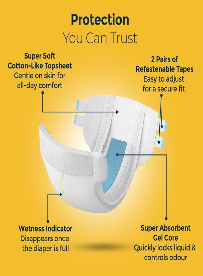 KareIn Overnight Adult Diaper Tape M Size, Medium, Waist (76-114 cm 30'-45'), 10 Unit, Long Protection Hour, Unisex, Quick & Even Absorption, Aloe Vera, Leakproof, Odour Control, Wetness Indicator - Image 5