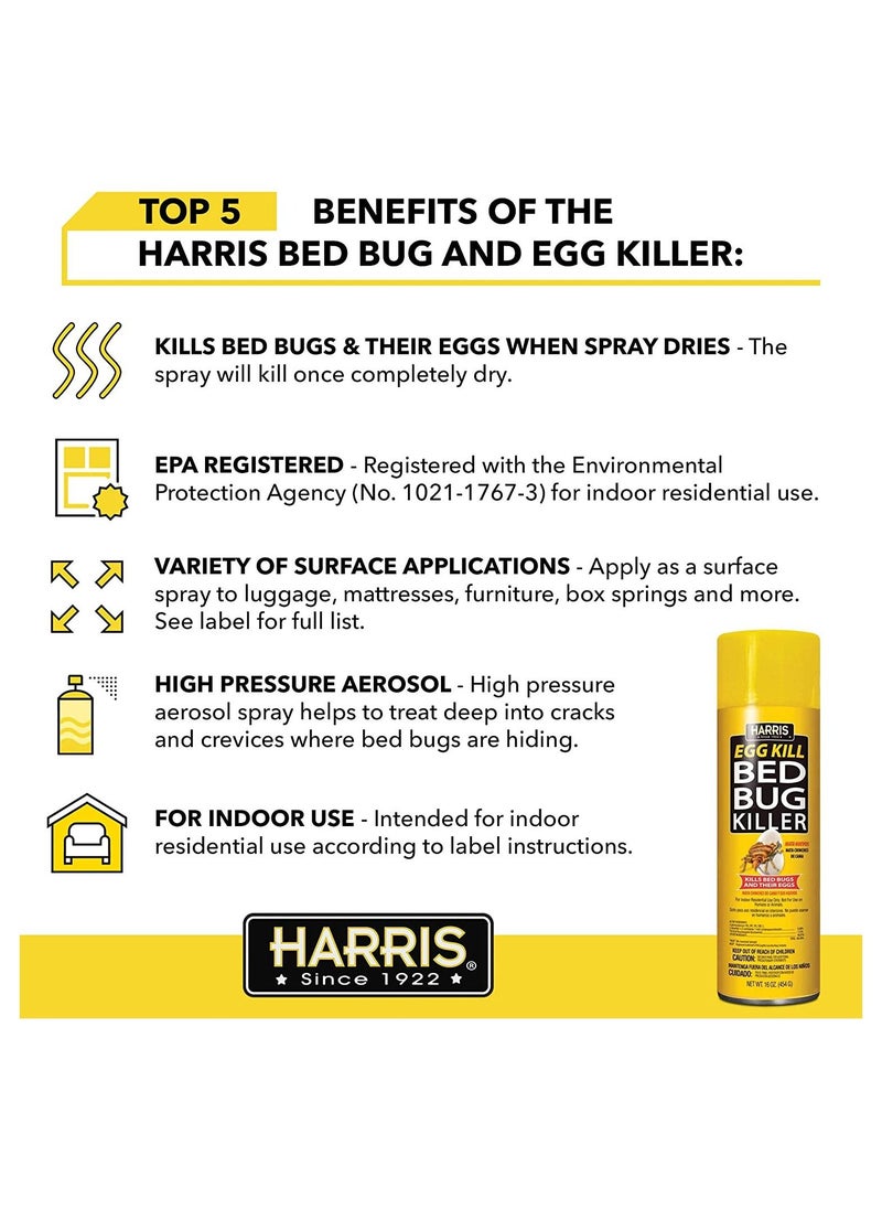 Harris - Harris Bed Bug and Egg Killer 16oz Aerosol Spray - Image 1