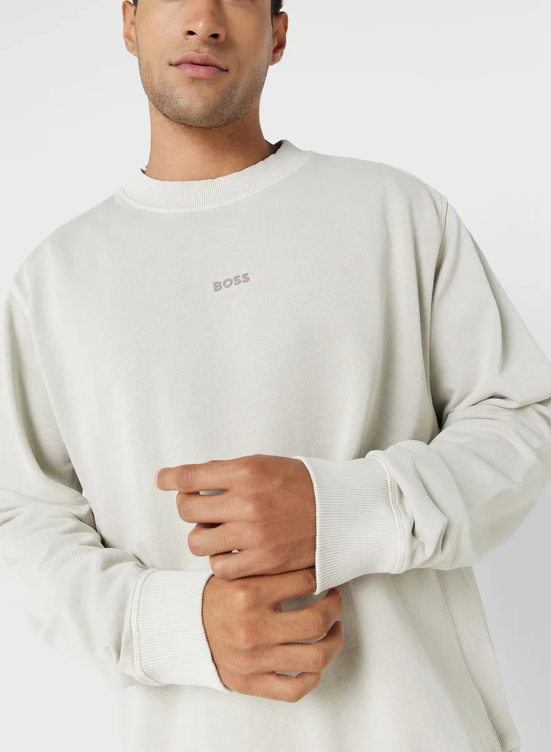 BOSS Logo Crew Neck Sweatshirt