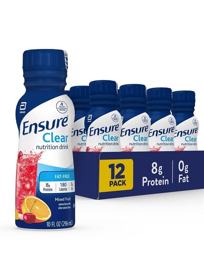 Ensure مشروب غذائي من الفواكه المختلطة الصافية، خالي من الدهون، عبوة من 12 قطعة - Image 1