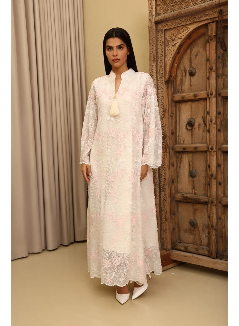 اكسا جلابية اككسا ثراء IK5028 ابيض