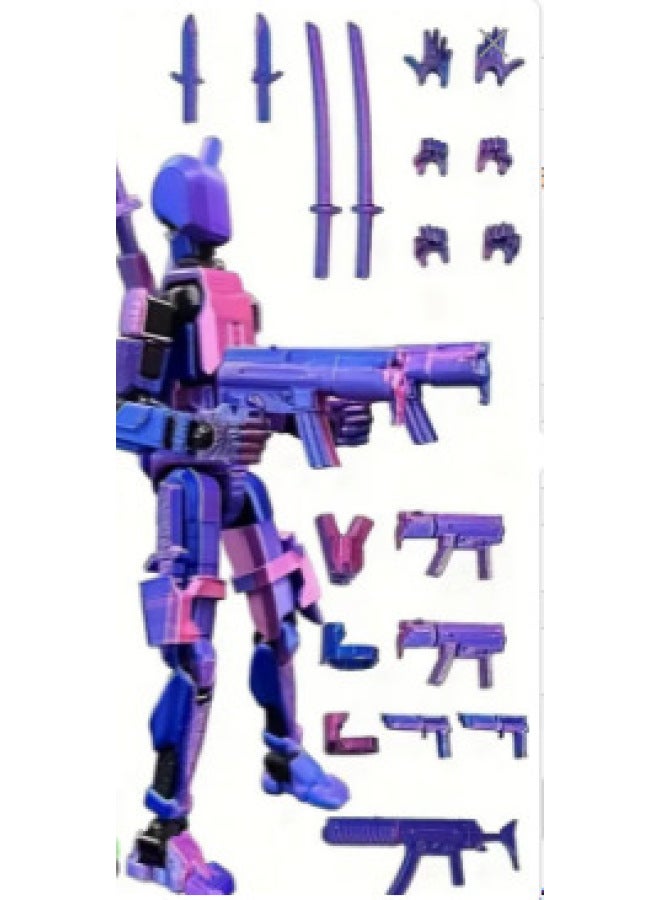 3D Printed Multi-Joint Articulated Dolls Special Forces Series Collectible Toys Adult Plastic Assembled Models-Color:red Blue  - Image 1