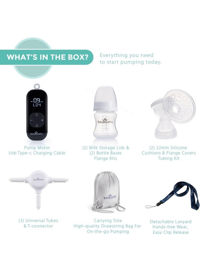 BabyBuddha 2.0 مضخة ثدي كهربائية محمولة – مدمجة، قابلة لإعادة الشحن وذات شفط قوي - Image 5