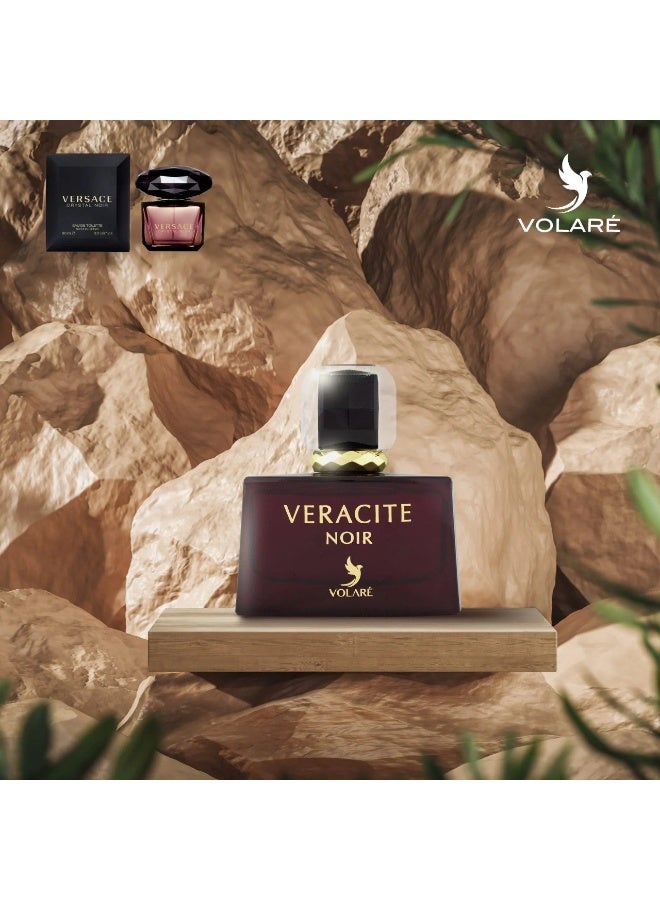 VOLARE Veracite Noir Eau de Parfum Women - 100 ml (Inspired by Crystal Noir) - Image 3