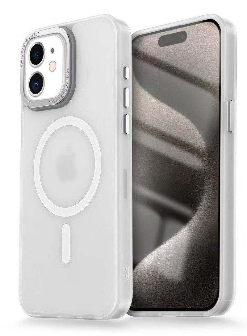 جراب مغناطيسي لهاتف iPhone 11 مقاس 6.1 بوصة، جراب شفاف غير لامع، جراب هاتف رفيع ورفيع، مقاوم للصدمات، مضاد للأصفر، مناسب للنساء والرجال والفتيات والأولاد (شفاف غير لامع)