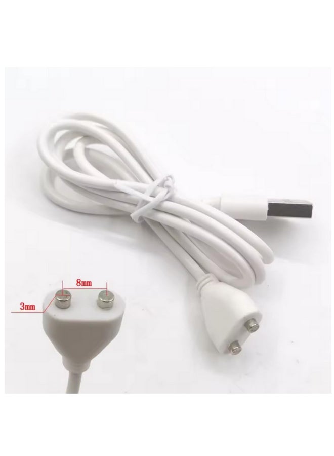 2pin Magnetic Charging Cable center spacing 8mm Magnet Suctio USB Power charger for Toys Facial Cleanser Massagers and More Devices 8mm - Image 2