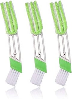 KnR Harmony Mini Duster for Car Air Vent 3 Pack Air Conditioner Cleaner and Brush Double Head Dust Collector Cleaning Tool for Keyboard Blinds Shutter Automotive Dashboard