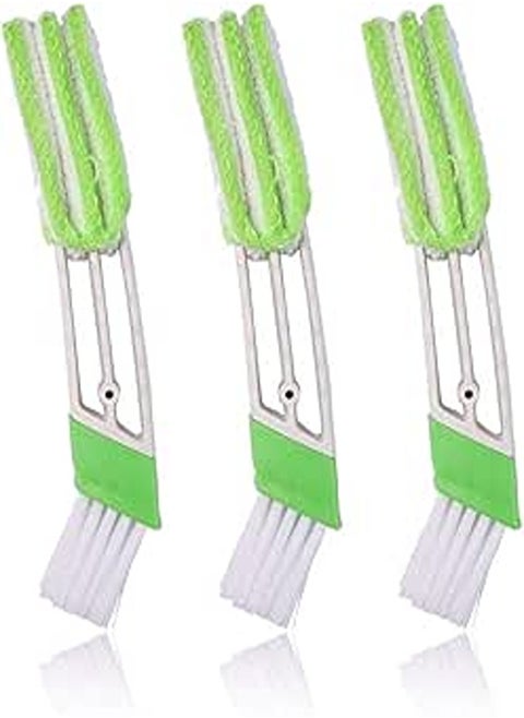 KnR Harmony Mini Duster for Car Air Vent 3 Pack Air Conditioner Cleaner and Brush Double Head Dust Collector Cleaning Tool for Keyboard Blinds Shutter Automotive Dashboard