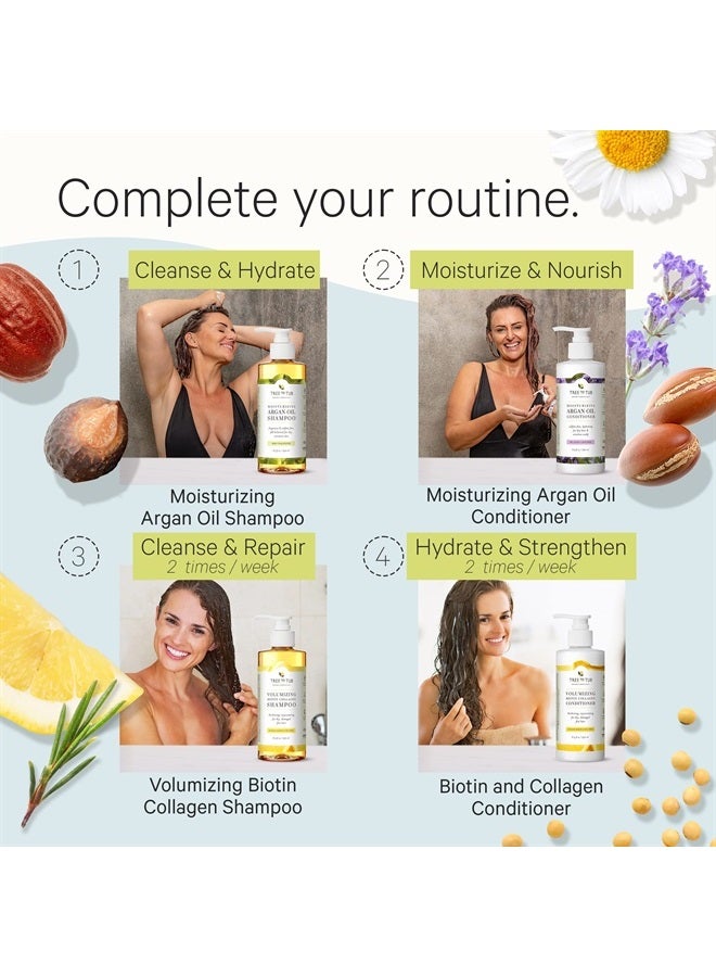 Tree to Tub شامبو خالي من العطور لشعر جاف وفروة رأس حساسة - شامبو مرطب غير معطر للنساء والرجال، شامبو مرطب خالي من الكبريتات مع زيت الأركان العضوي، صبار الألوة فيرا الطبيعي بالكامل - Image 5