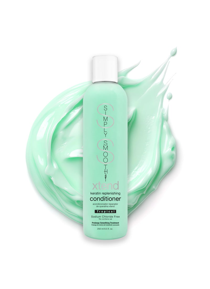 SIMPLY SMOOTH SIMPLY SMOOTH Keratin Replenishing Tropical Conditioner Keratin & Collagen Infused Daily Moisturizer For All Hair Types Restore Depleted Keratin To Provide Strength & Enhance Shine 8.5 Oz 