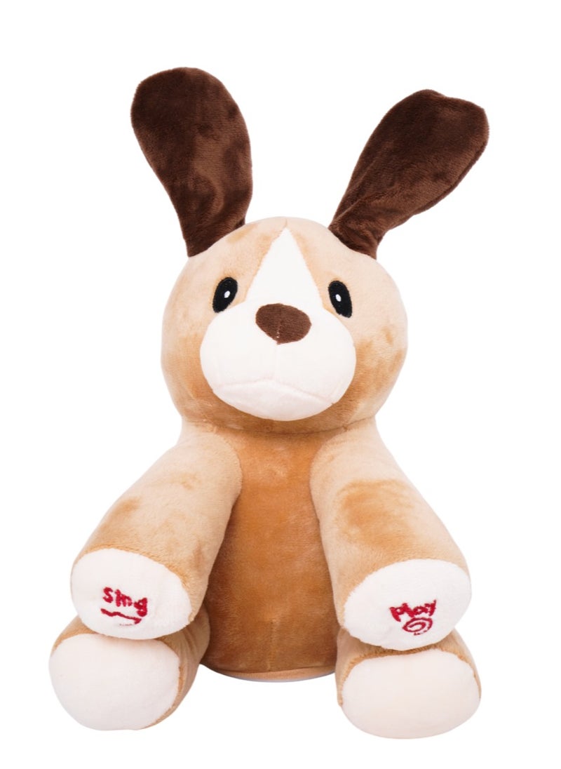 PUGS AT PLAY Pugs At Play Peek A Boo Dash 10-Inches, Battery Operated | Interactive Plush Toy  - Image 1