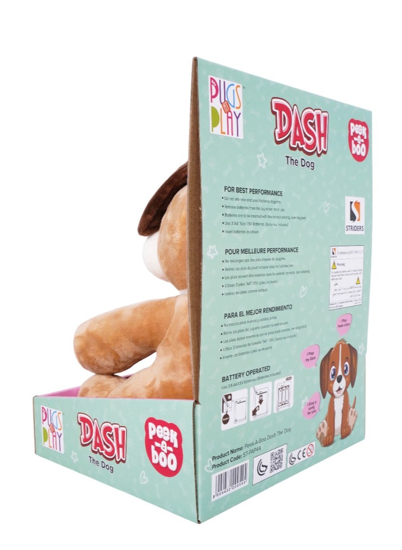 PUGS AT PLAY - Pugs At Play Peek A Boo Dash 10-Inches, Battery Operated | Interactive Plush Toy - Image 1